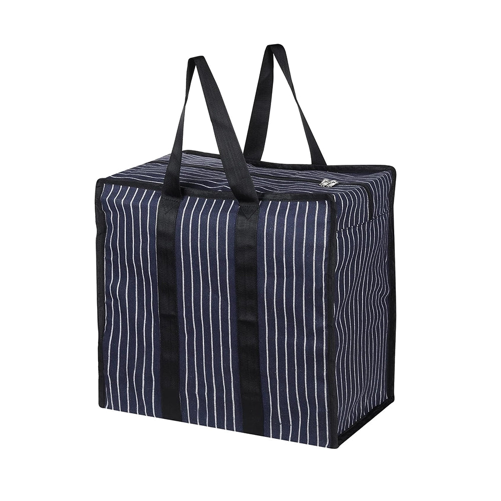 Shopper Bag with Strong Handles and Base with Covers Zip-1